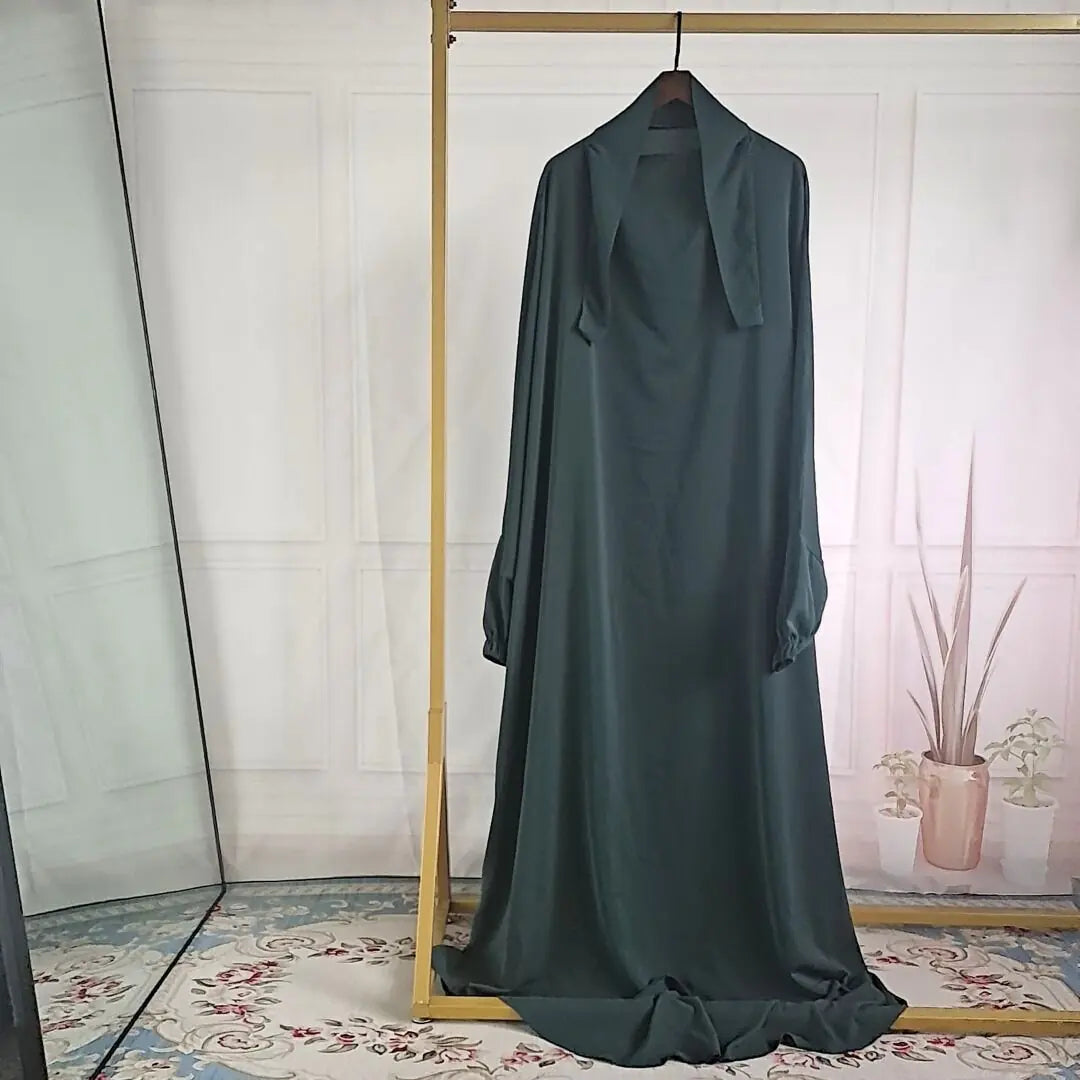 Ramadan Eid Hooded Abaya Women Prayer Garment