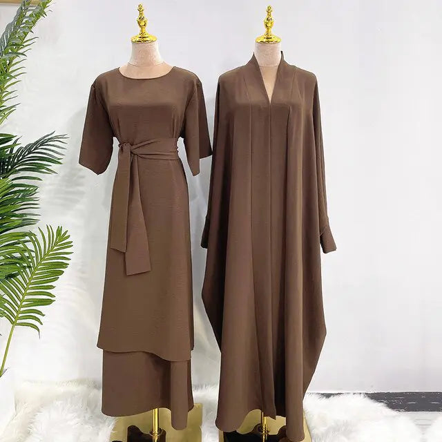 Conjunto de Vestido Largo Abaya para Mujer