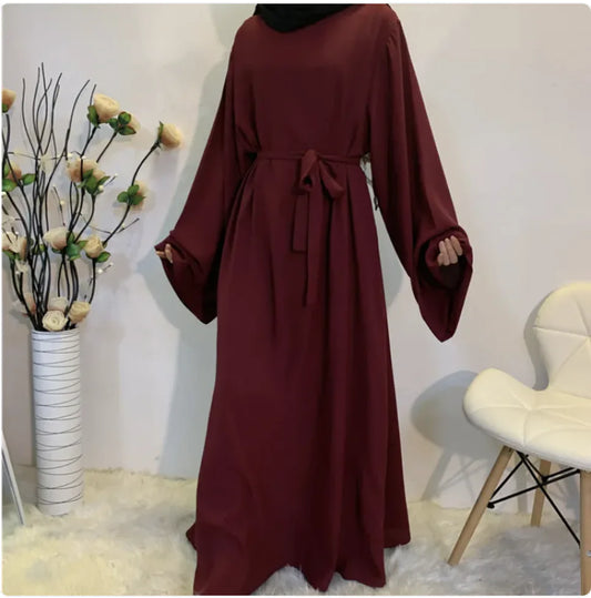 Muslim Women's Long Abaya Dress - Dubai Style