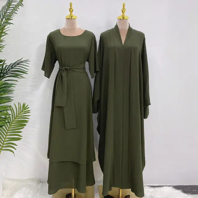 Conjunto de Vestido Largo Abaya para Mujer